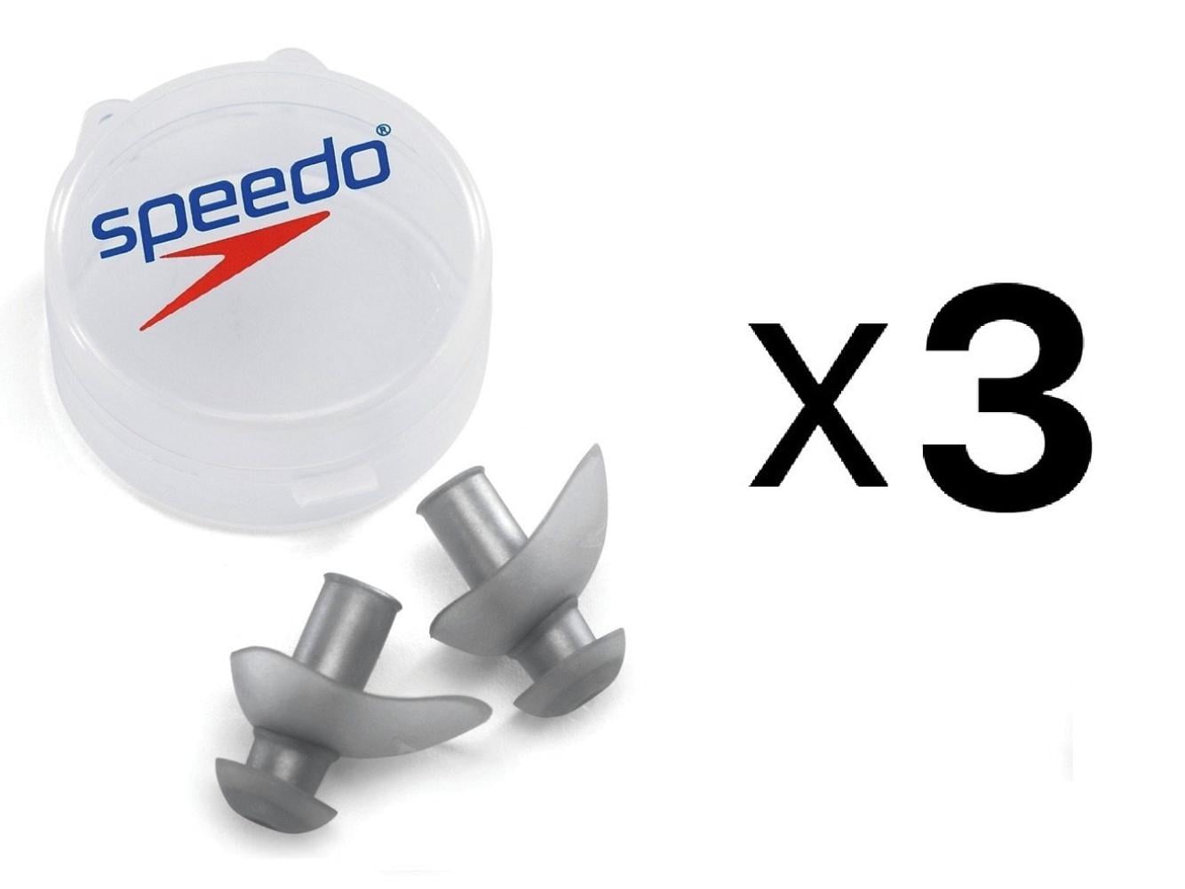 FIT Swimming Ergo Ear Plugs with Case Silver (Pack of 3)Storage case