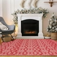 thumbnail image 3 of BERTHMEER Red&White 3x5 ft Christmas Area Rugs for Living Room,Non-Slip Entrance Hall Rugs,Kitchen Washable Rugs,Baroque Decorative Carpet, 3 of 6