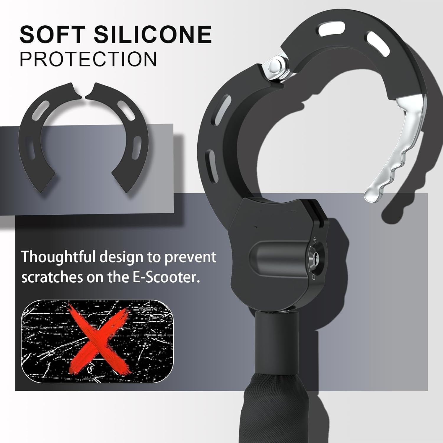 Scooter Lock, 8mm Chain Locks Security Anti-Theft Bike Lock with 3 Keys and Waterproof Scooters Bag Electric Scooter Accessories for E-Bike/Motorcycle/Bicycle/Electric Scooters