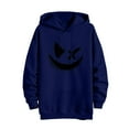 thumbnail image 5 of Lorytime Workout Hoodies for Men Printted Sweatshirt Buttom Long Sleeve Drawstring Pullover with Pocket Tops Blue S, 5 of 5