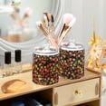 thumbnail image 3 of Yayeee 2 Pack Qtip Holder Bathroom Cotton Swab Canister with Lid Clear Dispenser Set, Vibrant Flowers, 3 of 6