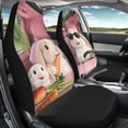 thumbnail image 4 of XYZCANDO Stylish 2-Pack Front Car Seat Covers with Cute Bunny Print - Breathable Waterproof Protector For Daily Use, 4 of 10