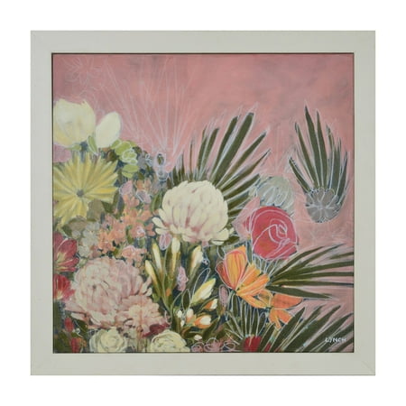 Square Oil Painting - Renwil Ophelia Square Cream Framed Oil Painting Wall Art