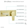thumbnail image 6 of Voltaire Single-Handle, Wall-Mount, Bathroom Faucet in Brushed Gold, 6 of 11