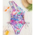 thumbnail image 2 of Vedolay Swimsuit Women One Piece Swimsuits for Women Cutout Tie Back and Side Monokini Halter Bathing Suits Plunge Swimwear,Purple L, 2 of 5