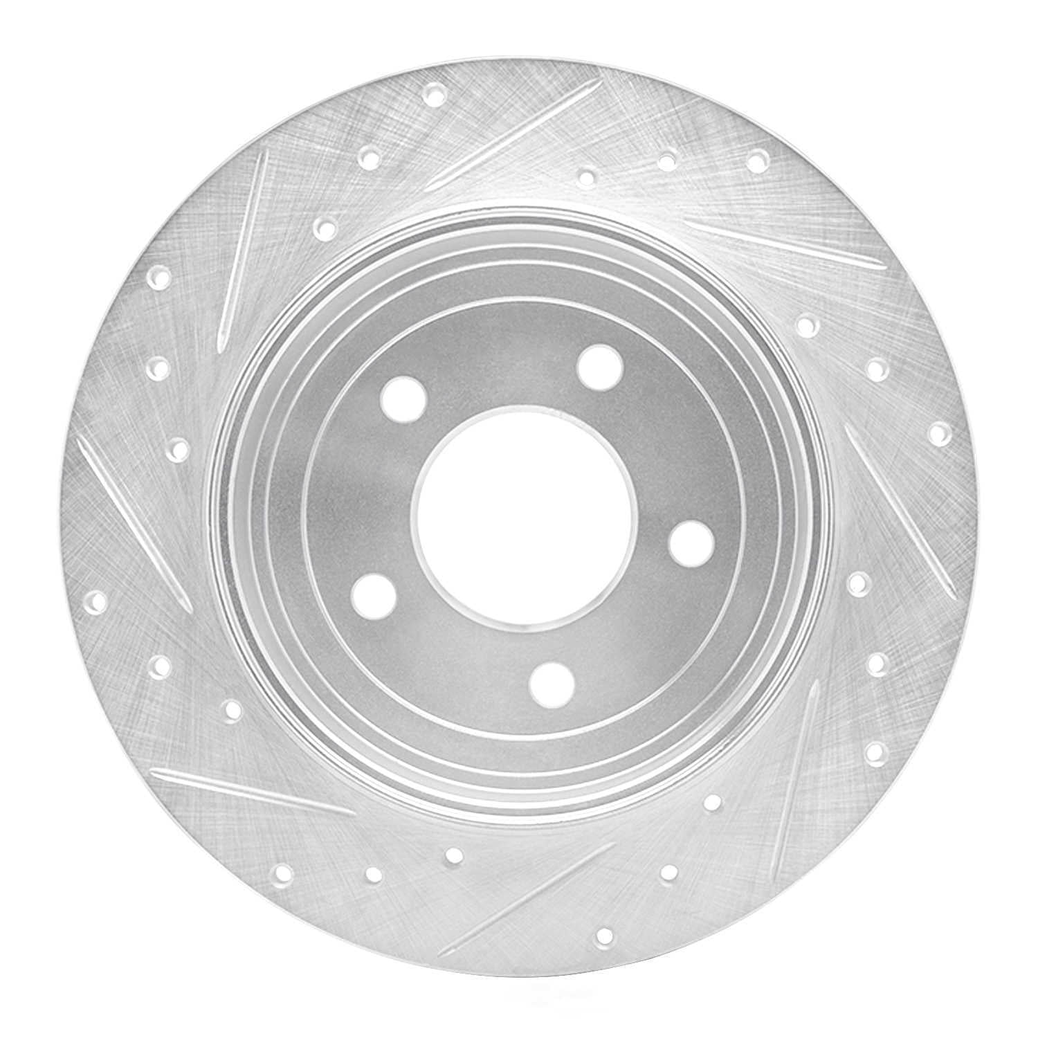 Dynamic Friction Company 631-54194R DFC Brake Rotor - Drilled And Slotted - Silver
