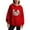 1-Red, variant on Fiaer Christmas Women's Hoodie Snowman Printed Stripe Oversized Hooded Sweatshirts Long Sleeve Baggy Fashion Tops with Pocket 1-Red XS