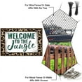 thumbnail image 4 of Vintage "Welcome To The Jungle" Text Metal Tin Sign For Garage Man Retro Signs Garden Cave Signs Art Plaque Poster Wall Decor for Home Kitchen Bar Club 8×12inch, 4 of 7