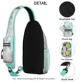 thumbnail image 3 of Sling Backpack,Light Christmas Snowflake Pattern Crossbody Bag with Water Bottle Holder,Waterproof Sling Bag for Men/Women with Chest Phone Holder for Hiking,Travel, 3 of 6