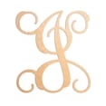 thumbnail image 1 of 19.5 In. Letter J, Unfinished Calligraphy Vine Monogram Wood Letter. For your DIY Decor such as Door Hanger, Wall Decor, Alphabet for Birthday, Wedding, Baby Shower, Nursery (J), 1 of 30