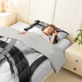 thumbnail image 3 of Homewish Swirl Circle Twin Comforter Sets,Aesthetic Geometric Bedding Set,Gray Black,Light Gray Reversible,2 Pieces,1 Comforter and 1 Pillowcase, 3 of 7