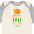 thumbnail image 4 of Inktastic Happy Fall Y'all, Pumpkin, Arrow - Orange Green Boys or Girls Long Sleeve Baby Bodysuit, 4 of 5