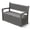 Gray, variant on Nihsuao 80 Gallon Plastic Storage Bench Made of Durable Weatherproof Resin, Deck Box Lockable Storage Compartment for Outdoor Patios & Lawns, Gray