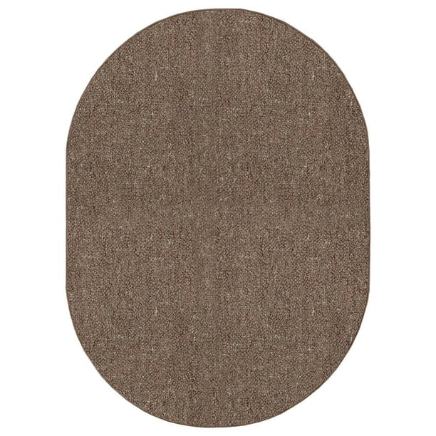 Galaxy Way Pet Friendly Indoor Outdoor Area Rugs Brown 7'x9' Oval