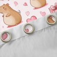 thumbnail image 4 of Erosebridal Kawaii Capybara kid Black Out Curtains, Love Heart Balloon Curtains Pack of 2 (42x63 Each), Pink, 4 of 6