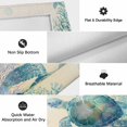 thumbnail image 6 of Teal Sea Turtle Outdoor Rug for Patio/Deck/Porch, Non-Slip Large Area Rug 4 x 6 Ft, Summer Coastal Coral Ocean Linen Texture Indoor Outdoor Rugs Washable Area Rugs, Camping Rug Carpet Runner, 6 of 8