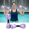 thumbnail image 5 of SPOORYYO EVA Foam Barbells, 2PACK Aquatic Exercise Dumbbells for Pool Exercise, Water Weights, Swimming Training Water Dumbbells for Men Women Water Workouts, Purple, 5 of 7
