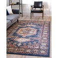 thumbnail image 2 of Unique Loom 3135395 9 x 12 ft. Larissa Utopia Rectangular Rug, Navy Blue, 2 of 4