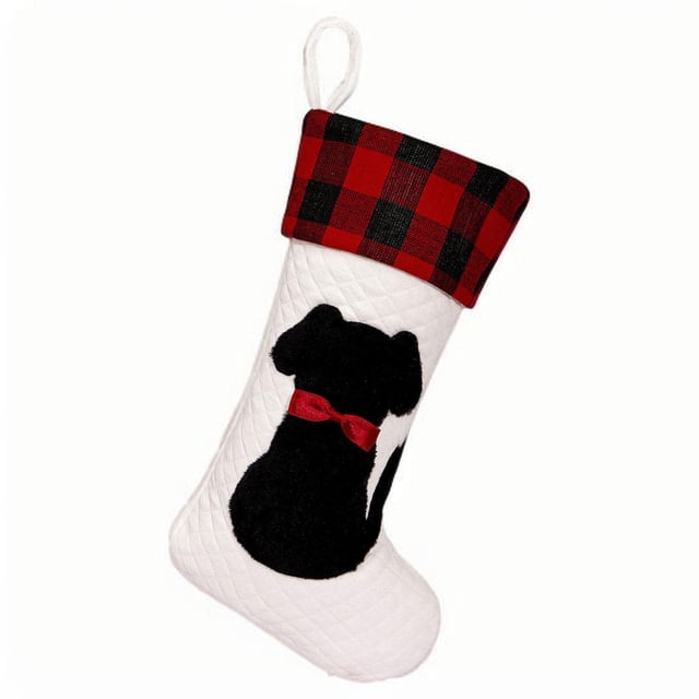 Bolsa de regalo navideña para mascotas | Bolsita para golosinas navideñas | Adorno colgante para árbol de Navidad | Decoración de tela multifuncional para regalos de mascotas y decoración del árbol.