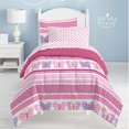 thumbnail image 1 of Pink Butterfly Dots Girls Bedding Todder, Twin or Full Comforter Set Bed in a, 1 of 5