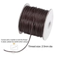thumbnail image 3 of Unique Bargains Beading Thread Bracelet Weave Bead Craft Cord 2.5mm 78M/Roll (85-Yards) Decorative String, Dark Brown, 3 of 7