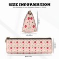 thumbnail image 4 of Naloa Strawberry Print Leather Pencil Case - Portable Big Capacity Pencil Pouch Organizer Bag Stationery Bag for Work & Office Pencil Pen Case, 4 of 5