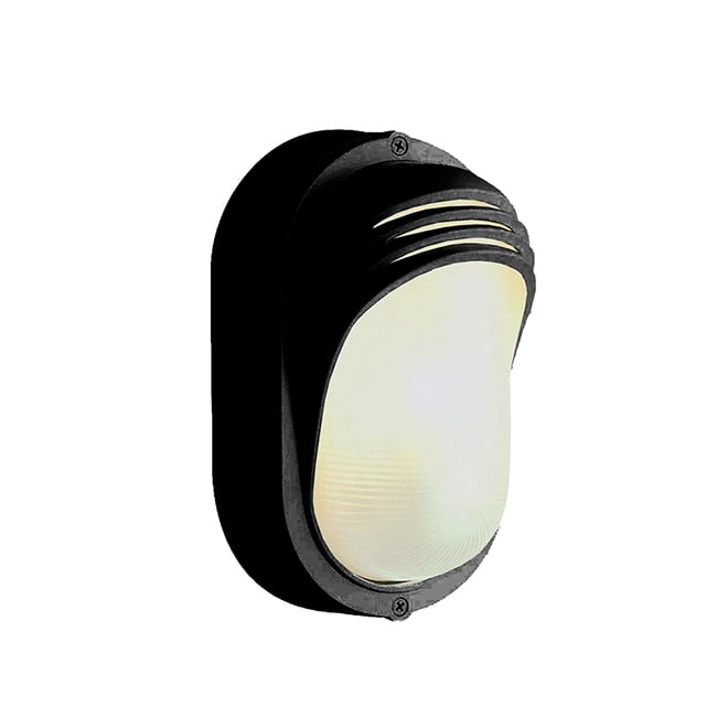 Trans Globe Lighting - The Standard - One Light Oval Bulkhead - Eye Lash-Black - image 2 of 2