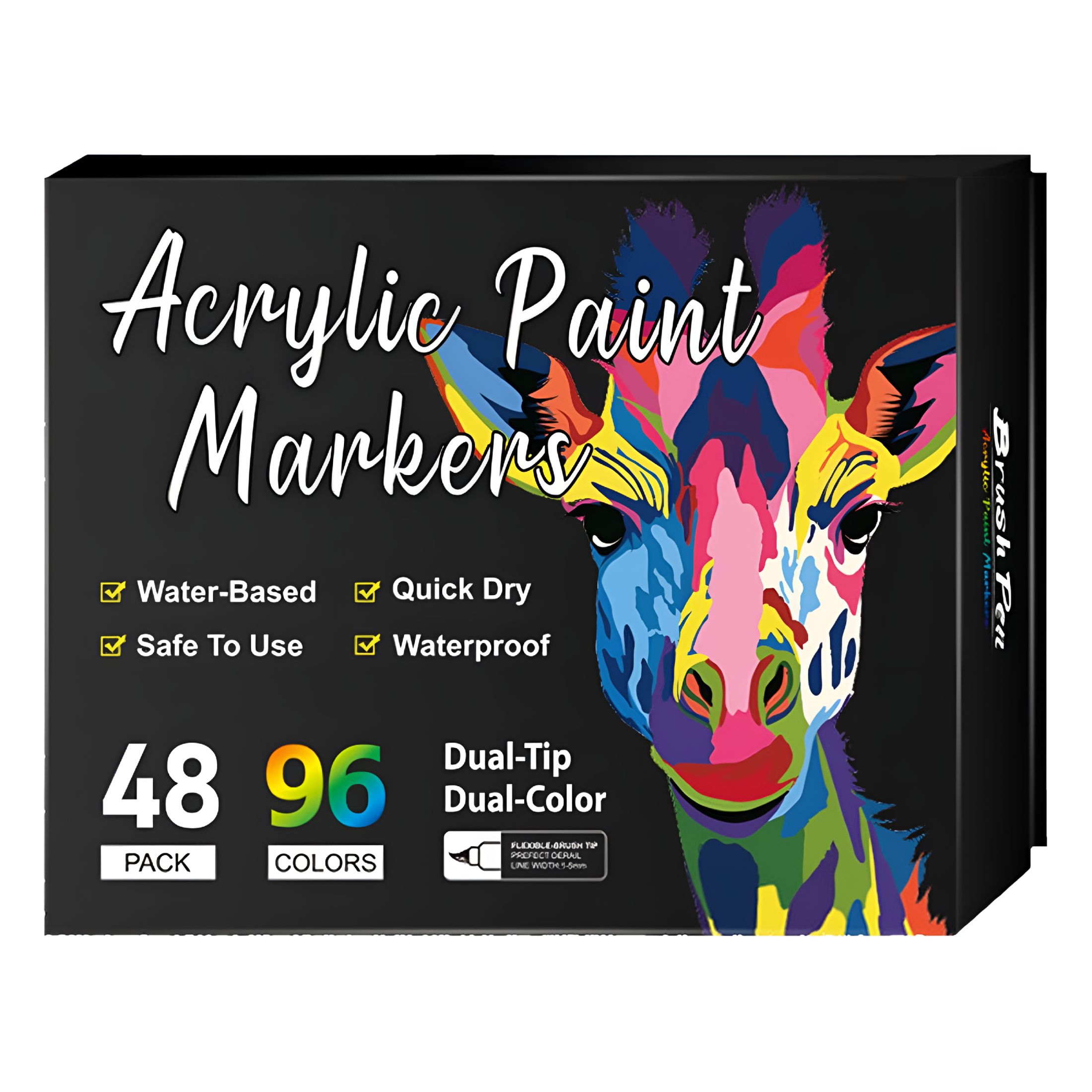 CCOCC 2026 New Marker Pens,Professional Acrylic Paint Markers Set for Rock Painting and Diy Crafts - Quick-Drying Water-Based Ink,Vibrant Colors on Ceramic Wood Canvas Plastic Black