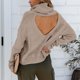 thumbnail image 5 of Gibobby Suéter de cuello alto mujer, Suéter de Manga Larga con Cuello Alto y Tachuelas Suéter para Mujer, casual, ropa cálida de moda(Caqui,CH), 5 of 5
