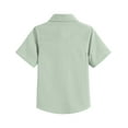 thumbnail image 3 of Arshiner Boys Cotton Linen Cuban Guayabera Shirt Short Sleeve Button Down Shirt Greeen 5-6 Years, 3 of 9