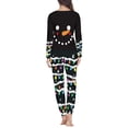 thumbnail image 3 of Renewold 2 Pieces Cozy Pajamas Set for Women Christmas Colorful Lights Family Sleepwear Clothing Size 3XL Soft Skin Friendly Round Neck Loungewear Tracksuit for Jogger Yoga, 3 of 4