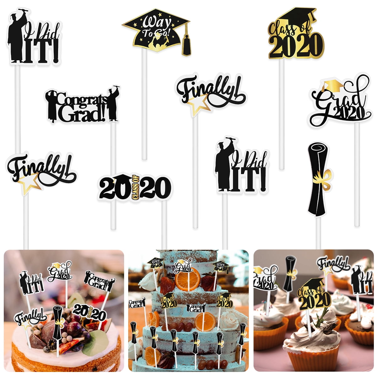 20 Balloons. Birthday Banner Party Supplies for Octon-auts Birthday Party Supplies Decoration Set with 25 cake topper cupcake toppers