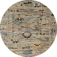 thumbnail image 1 of Ahgly Company Indoor Round Abstract Light French Beige Brown Abstract Area Rugs, 3' Round, 1 of 6
