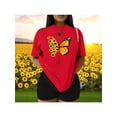 thumbnail image 2 of Blusa con Estampado de Mariposa y Girasoles – Diseño Único y Significativo Color Rojo Talla Mediana Marca Emil SaEs, 2 of 4