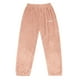 thumbnail image 4 of Conjunto de pijama de franela de color liso para mujer: cálido y cómodo, dos piezas, cuello redondo, forro polar coral, adecuado para invierno/otoño, talla única, 4 of 7