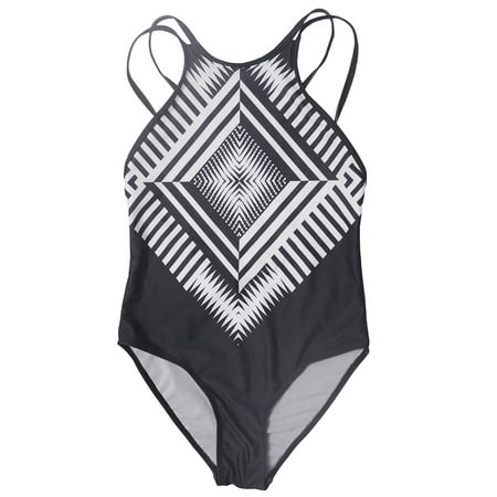 Womens Plus Size One Piece Swimsuit Halter Bikini High Waisted Swimwear