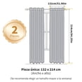 thumbnail image 4 of HONGHCL Cortinas de Lino Blackout 100% - Cortinas Blackout para Recamara, Sala, Aislamiento T&eacute;rmico y Ac&uacute;stico, con Ojales, Capa Posterior de Poli&eacute;ster Gris, 2 Paneles, 4 of 8