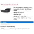 thumbnail image 2 of Left Driver Side Fog Light Hole Cover - Compatible with 2013 - 2015 Nissan Altima 2014, 2 of 2