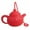 Red, variant on Cute Colorful Silicone Tea Infusers, Reusable Safe Loose Leaf Tea Bags Strainer Filter with Long Rope
