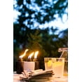 thumbnail image 3 of TIKI 3-Pack Glass Tabletop Torches, Ivory, Herringbone Design, Citronella Torches for Patio and Garden, 3 of 6