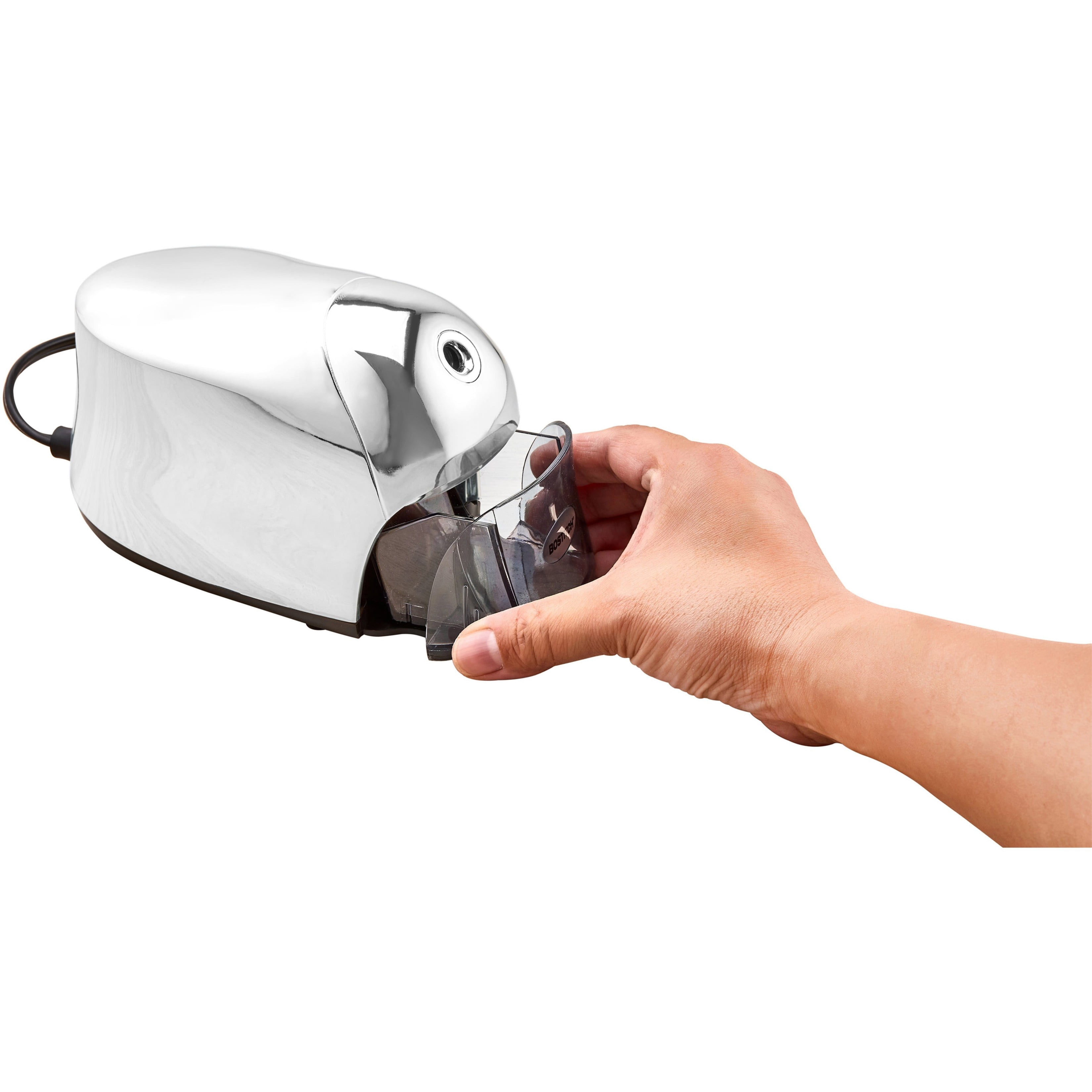 Bostitch Office QuietSharp Executive Heavy Duty Electric Pencil Sharpener, Colored-Pencil Compatible, Chrome