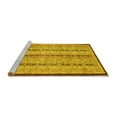 thumbnail image 2 of Ahgly Company Machine Washable Indoor Square Abstract Yellow Modern Area Rugs, 8' Square, 2 of 4
