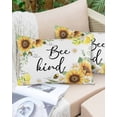 thumbnail image 6 of Pack of 2 Outdoor Pillow Covers, Summer Bee Sunflower Daisy Eucalyptus Honeycomb Watercolor Waterproof Square Throw Pillowcase Cushion Decorative Pillow Covers for Couch Patio Tent, 20x12 in, 6 of 6