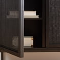 thumbnail image 3 of Safavieh  Zadie 2 Shelf Rattan Sideboard - 54 in. W x 15 in. D x 33 in. H Black, 3 of 5