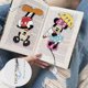 thumbnail image 4 of Marcapáginas de pintura de diamantes de Disney, 2 piezas, mosaico de diamantes de forma especial, Mickey Stitch, diamantes de imitación congelados, marcas de libros, manualidades artísticas, 4 of 4