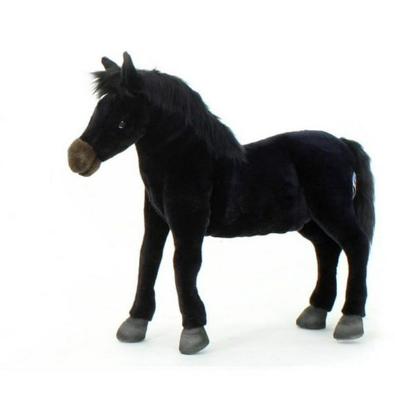 Hansa Wildfire Black Horse Plush Toy