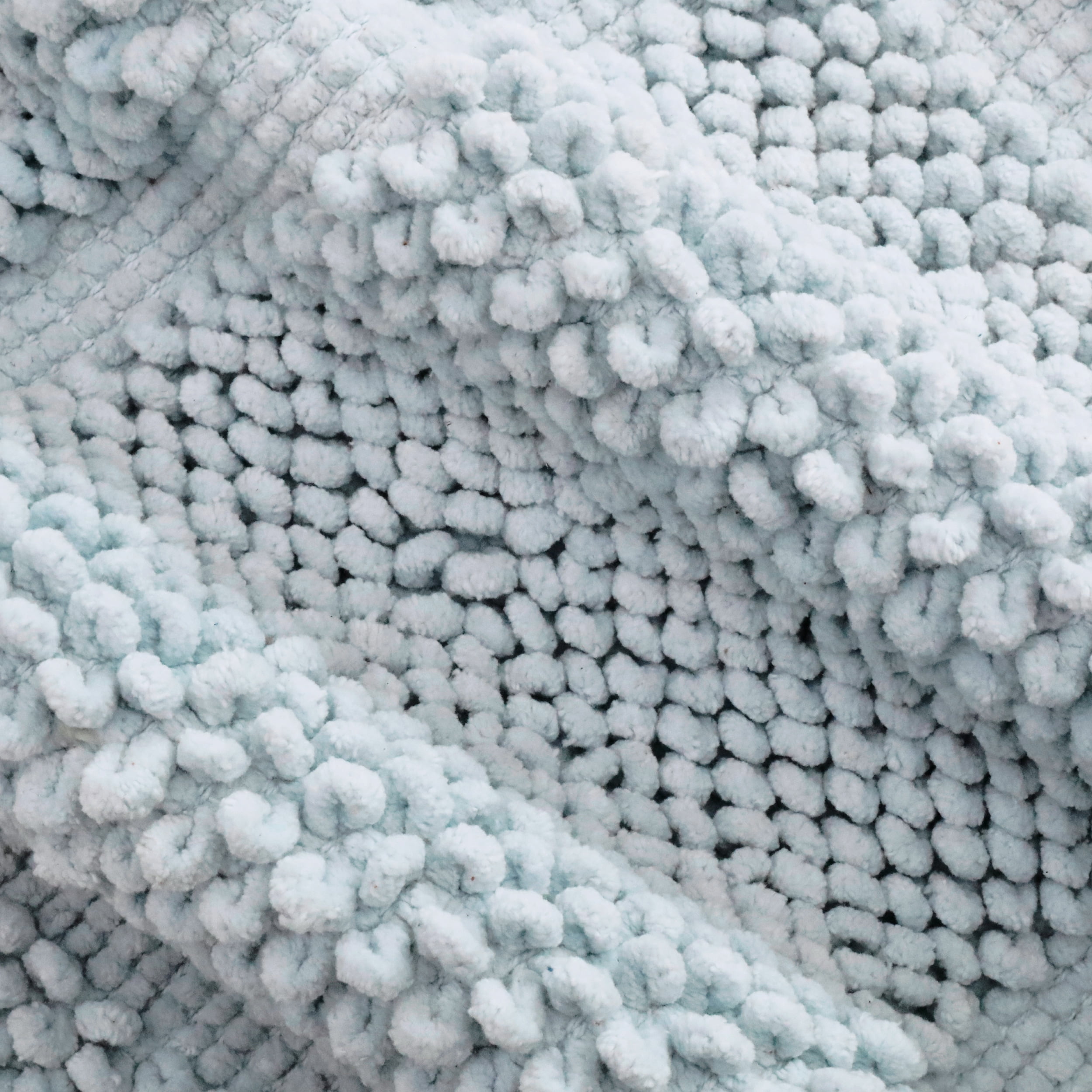 Jean Pierre New York Sophie Border 100% Cotton Bath Mat - Non-Slip Bath Rug - Pale Blue - 17" x 24"