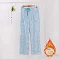 thumbnail image 2 of KHONTS Women's Fuzzy Plush Pajama Pants Fluffy Pj Pants Warm Pjs for Winter Sky Blue XXL, 2 of 4