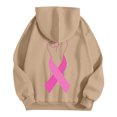 thumbnail image 6 of Fiaer,Women Hoodies Breast Cancer Awareness Fall Sweatshirts for Women 2025 Y2k Fall Winter Plus Size Hooded Tops with Pockets Khaki XXL, 6 of 6