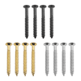 thumbnail image 6 of LOOKSEVEN 4pcs Electric Guitar Metal Neck Plate Screws 5×45mm for Squier Strat ST Tele Guitars Replacement - Gold, 6 of 6